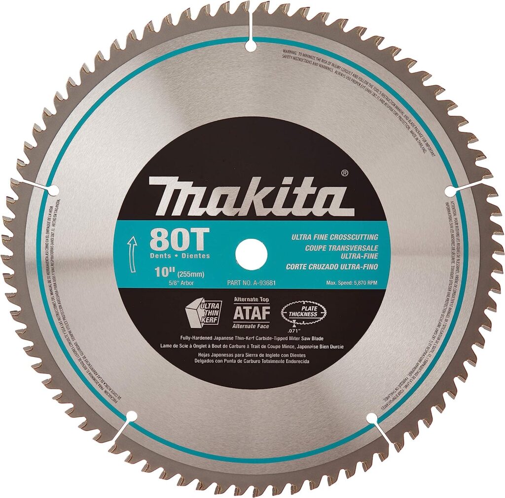 Makita 10-Inch 80 Tooth Miter saw Blade